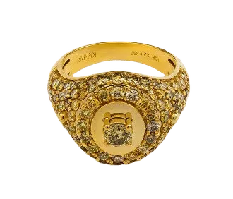 Natural Color Signet Pinky Ring