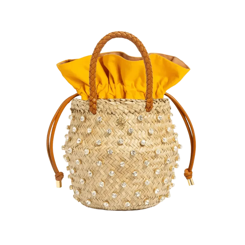 Nina Crystal Cotton Bag in Sunshine
