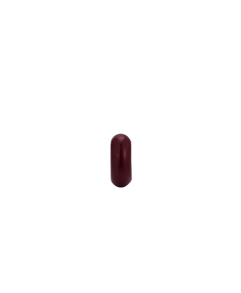 Maroon Enamel Big Bead