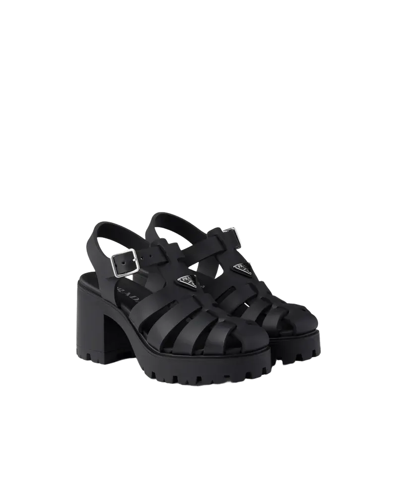 Rubber platform sandals