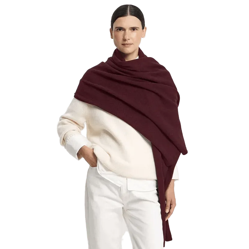 Westray Cashmere Travel Wrap - Burgundy