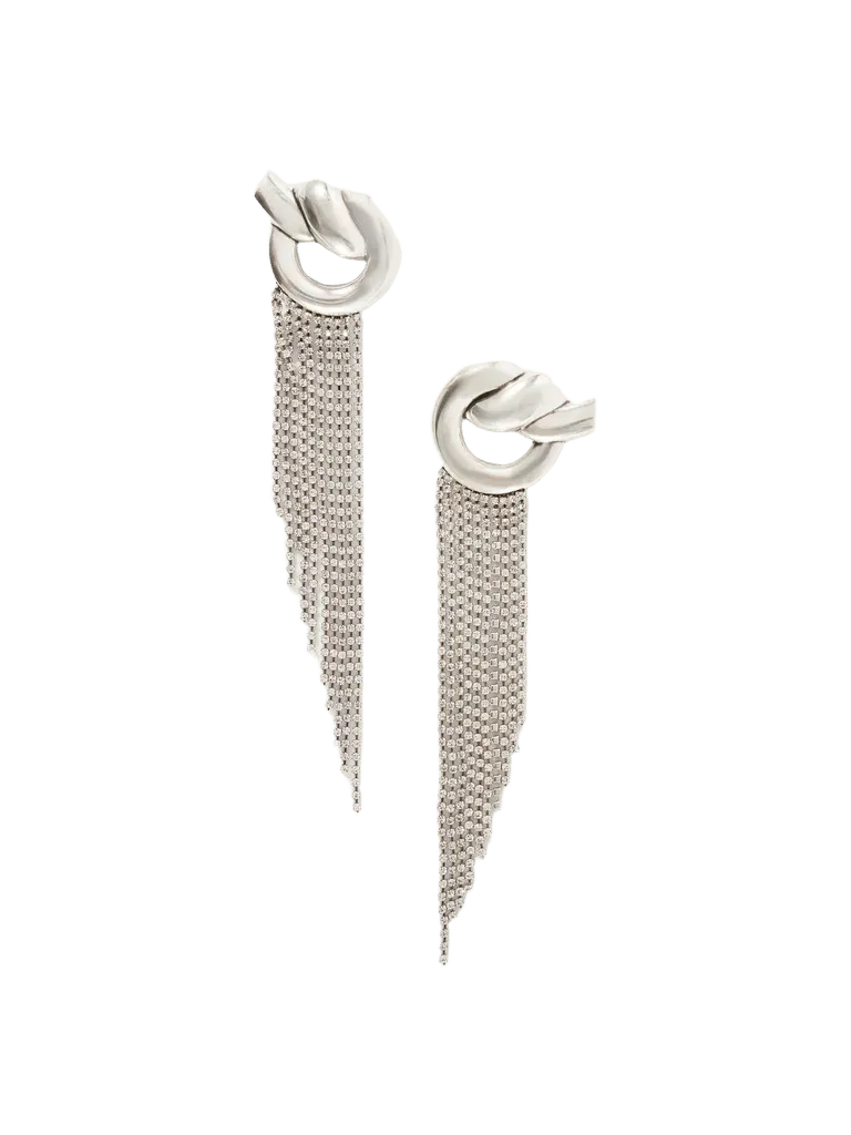 Rain crystal-embellished silver-tone earrings