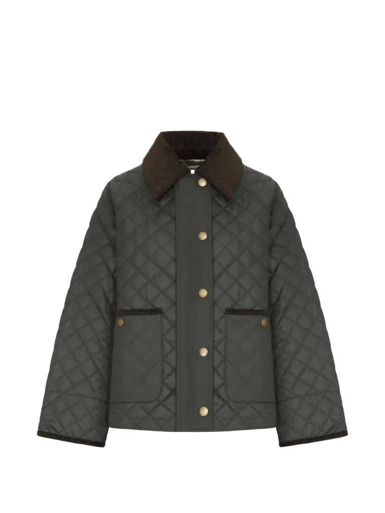 Barbour Ava quilted corduroy-collar jacket
