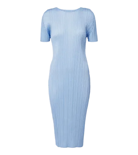 Monthly Colors: August pleated midi dress