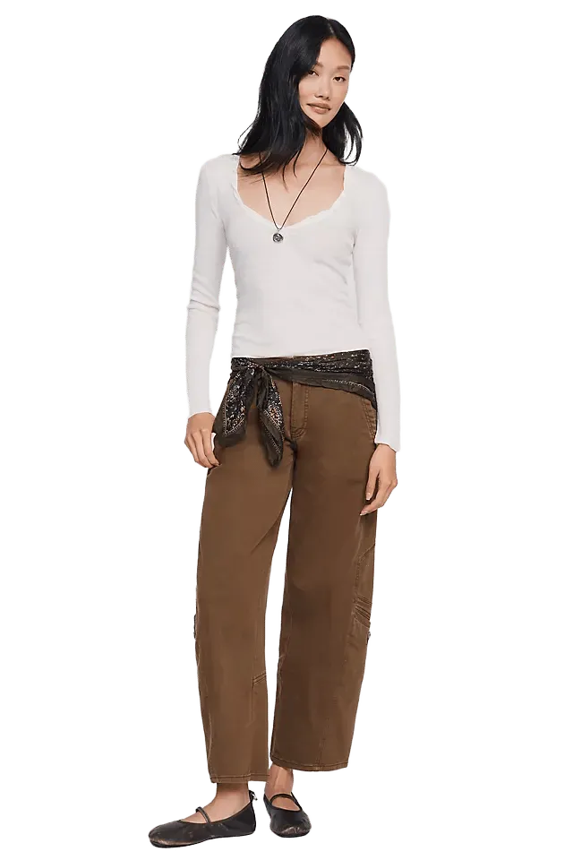 Pilcro Tapered Wide Leg Pants