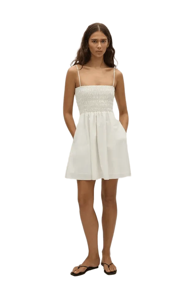 Jean Mini Dress White