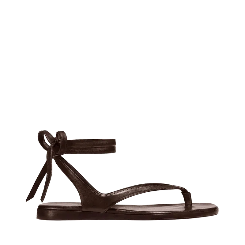 The Palermo Wrap Sandal - Espresso Nappa