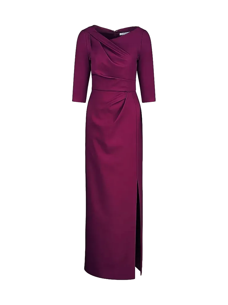Margerite Pleated Column Gown
