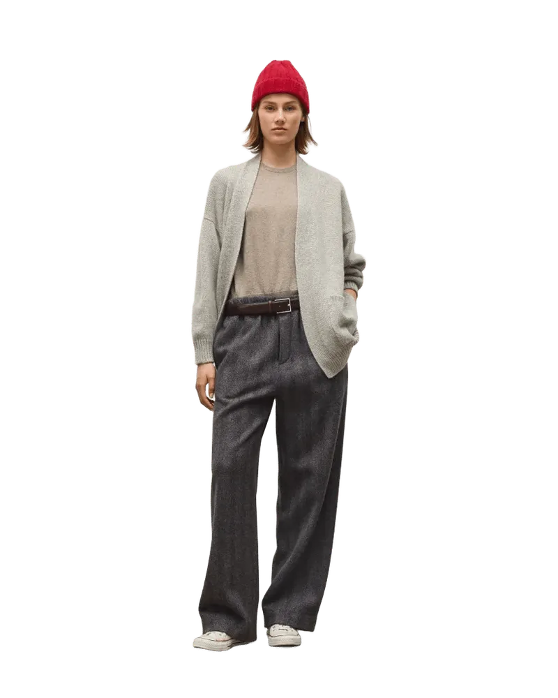 Bay Grey Marl Cashmere & Cotton Cardigan