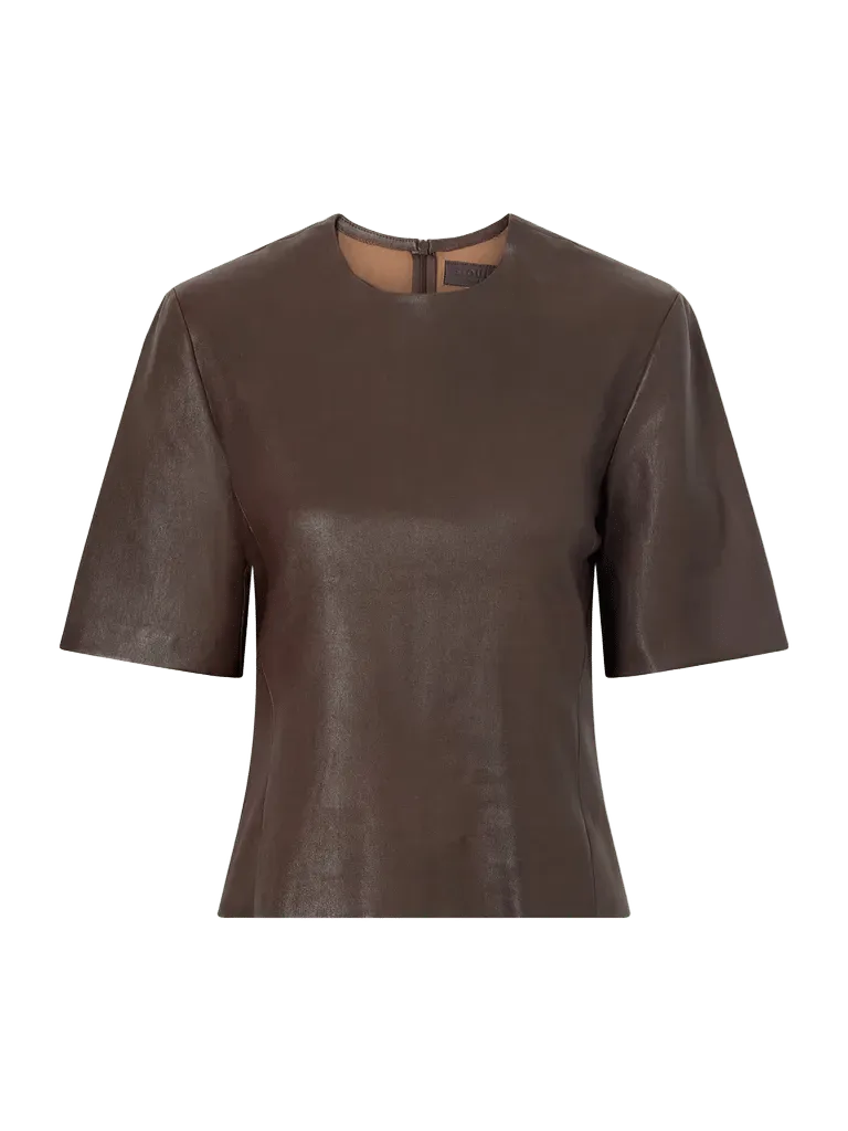 Valadon leather T-shirt