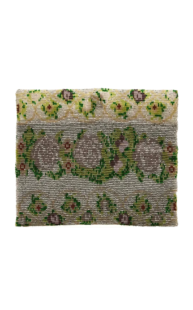 Floral Beaded Clutch Bag