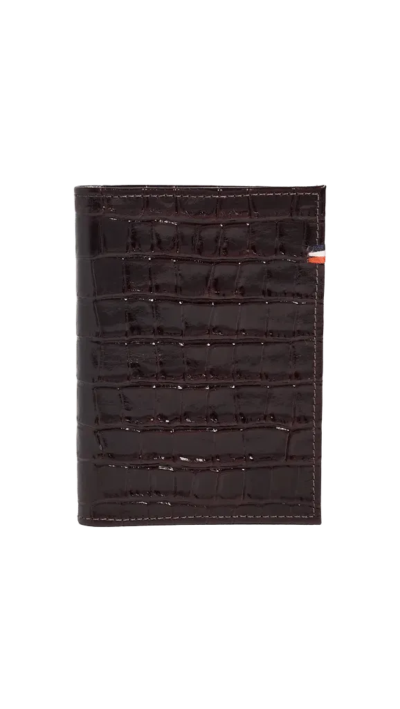 Roma Croco Passport Sleeve