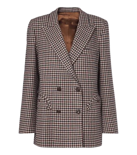 Everynight checked wool and cashmere blazer