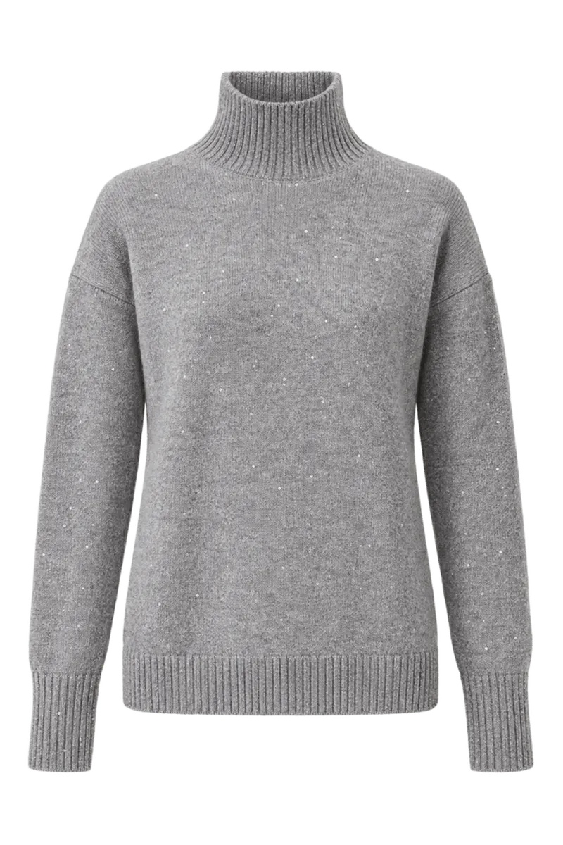 Dina Sequin Cashmere Turtleneck