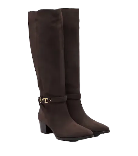 T Timeless suede knee-high boots
