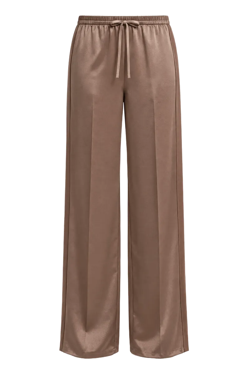 Mid-Rise Shine Crepe Pull-On Pant