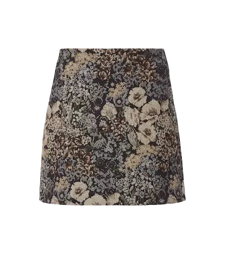 Ohemia floral jacquard miniskirt