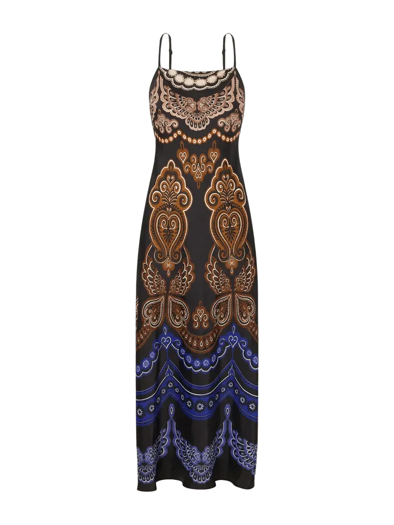 Nicole printed jersey maxi dress