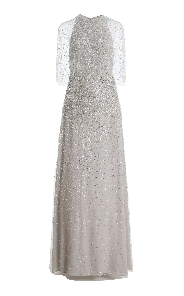 Halter Maxi Dress With Integral Outerwear