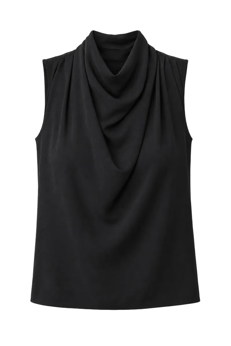 Mixed Media Sleeveless Top