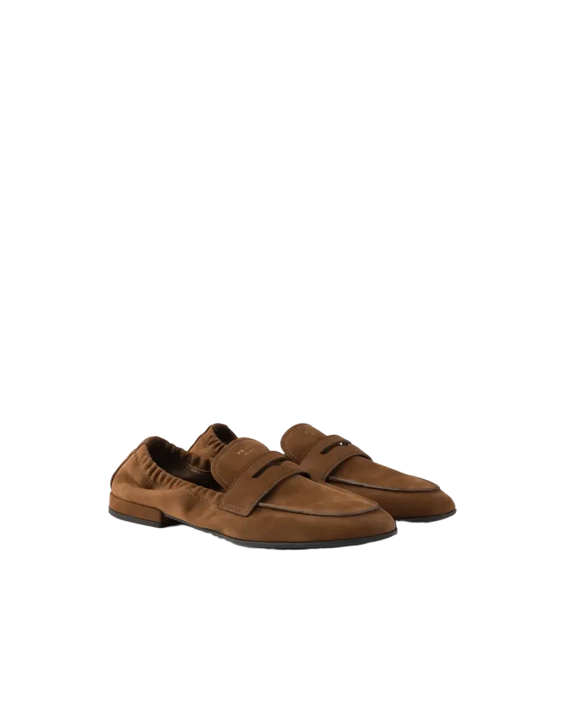 Shuffle nubuck leather loafers