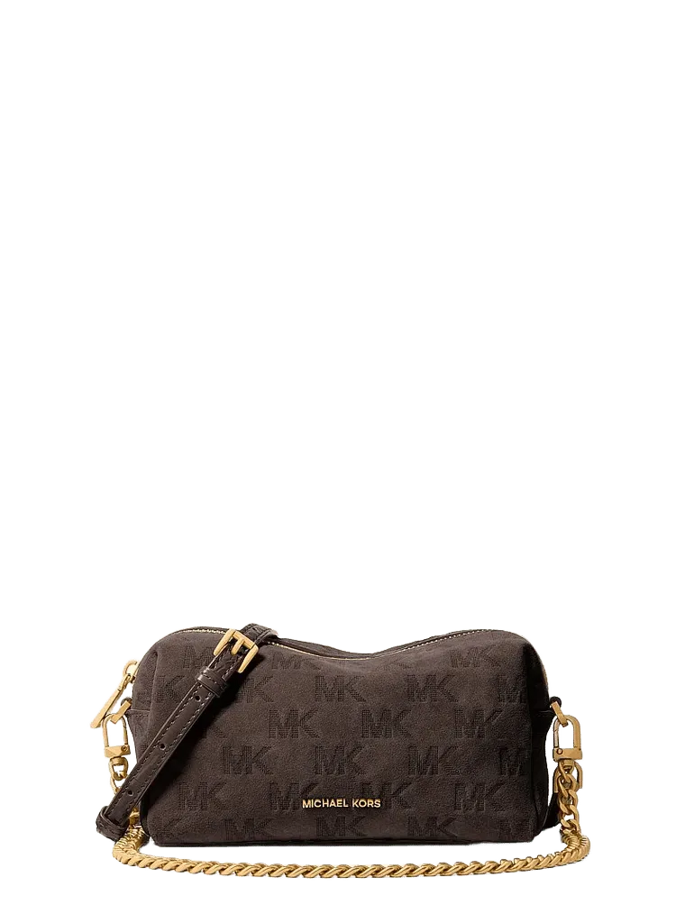 Bryant Small Logo Embossed Suede Convertible Crossbody Bag