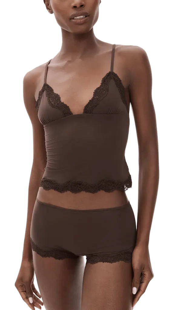 Fits Everybody Lace Cami and Boy Short Set