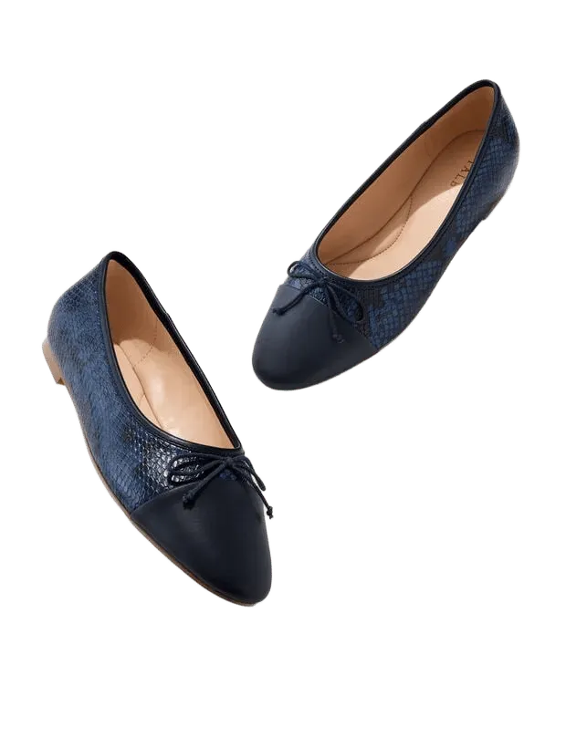 Ansly Nappa Embossed Ballet Flats