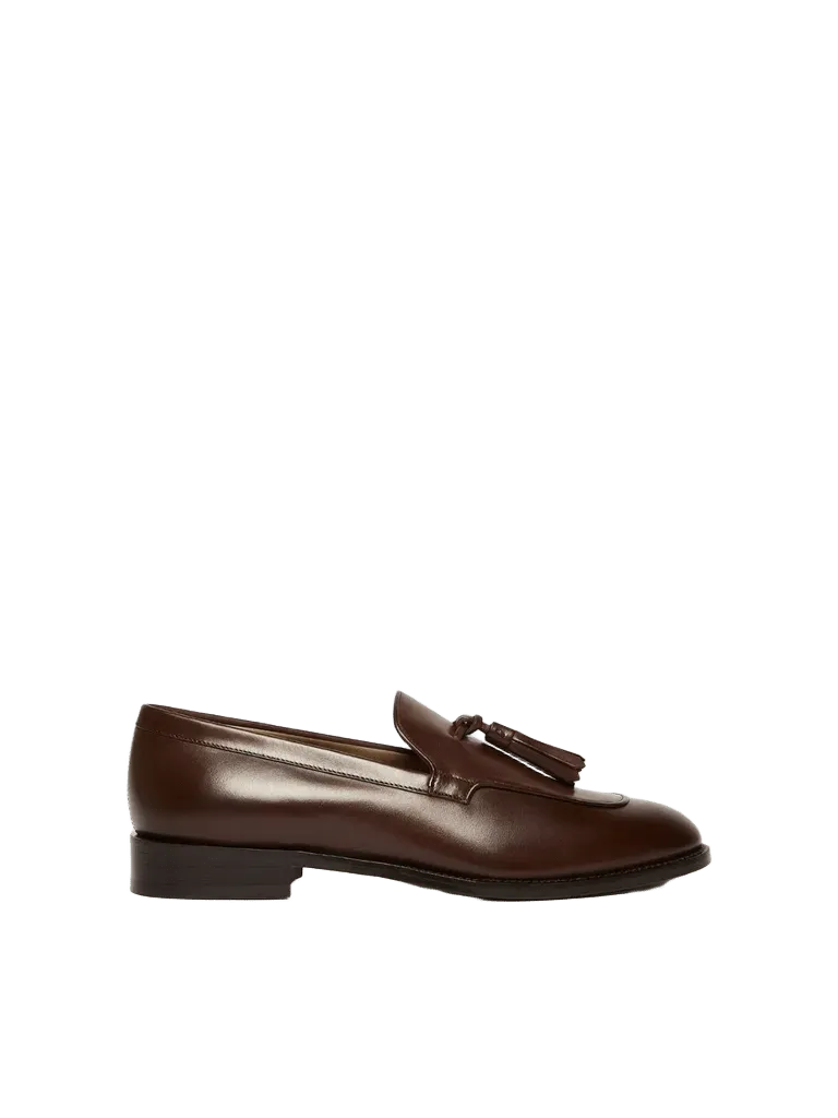 Tasselled leather loafers - Cocoa