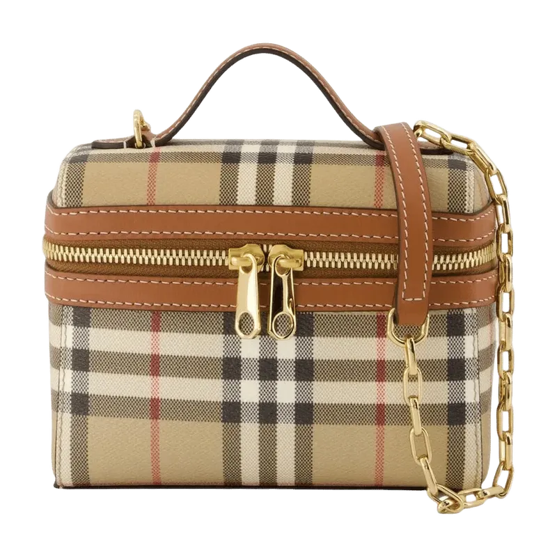 Burberry LS Mini Vanity Crossbody Bag — Beige
