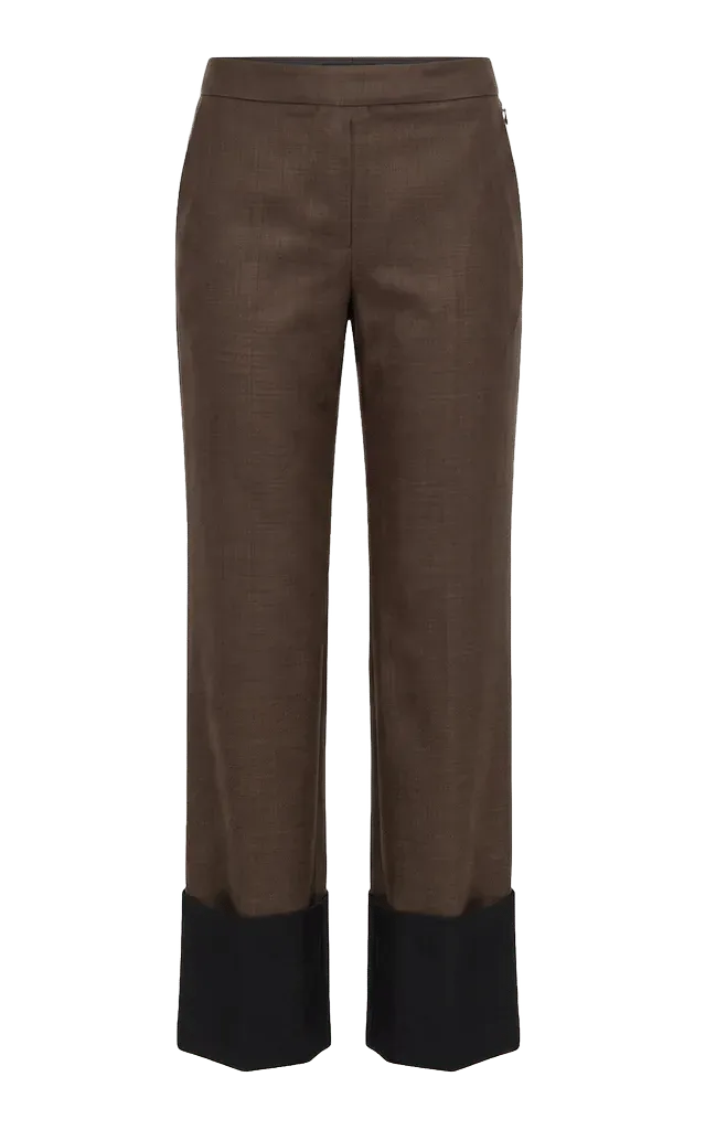 Jaimee Mid-Rise Wool-Blend Pants