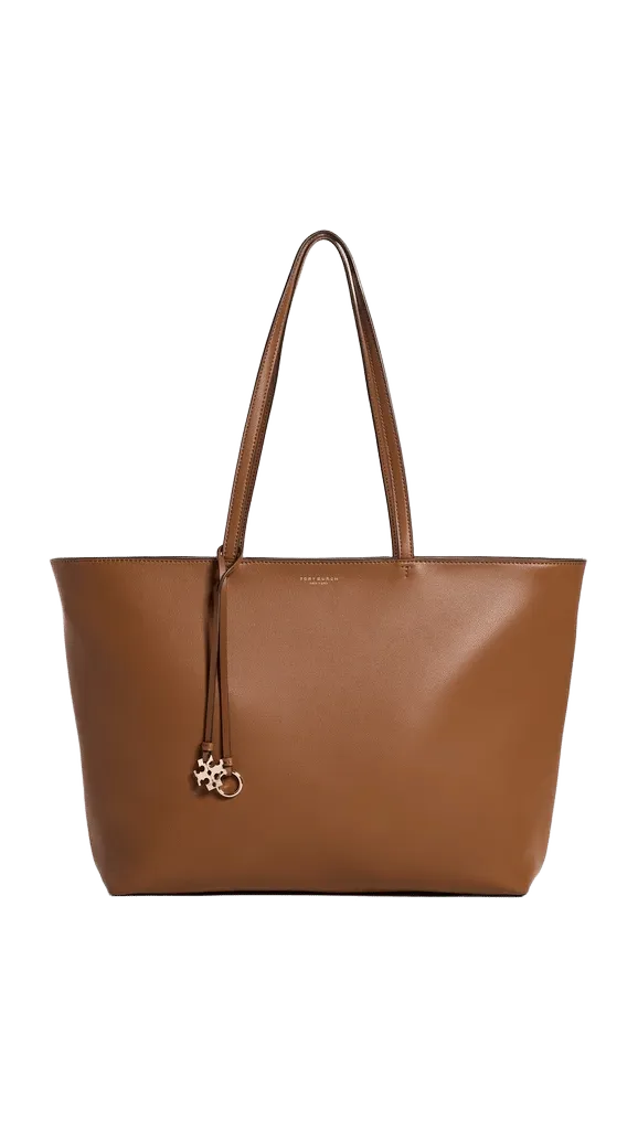 Top Zip Leather Tote