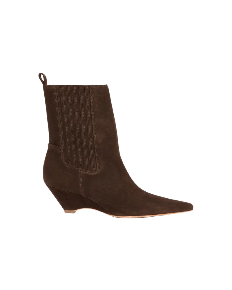 Parker Curved Wedge Suede Chelsea Boot