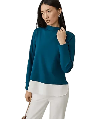 Layered Mock Neck Top