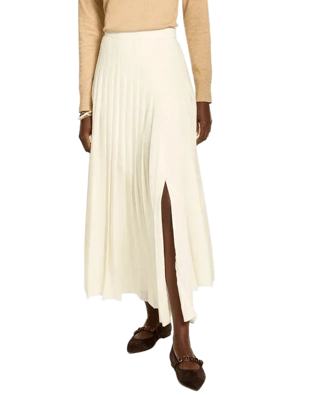 Crepe Pleated Maxi Skirt
