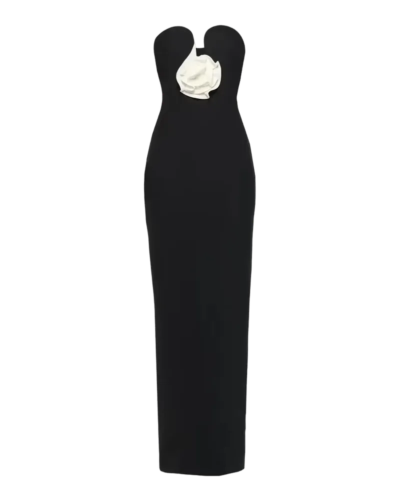 Strapless Rosette Column Gown