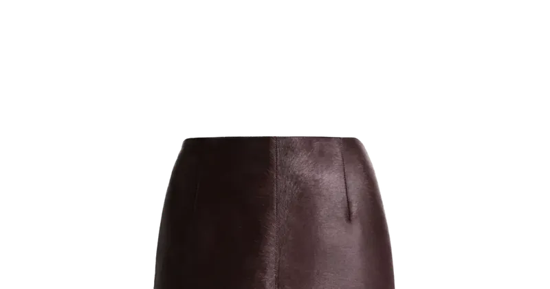 Alana Relaxed Ponyhair Midi Skirt