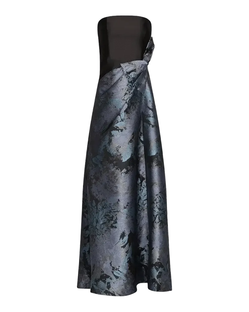 Eva Dauphine Jacquard Asymmetric Gown