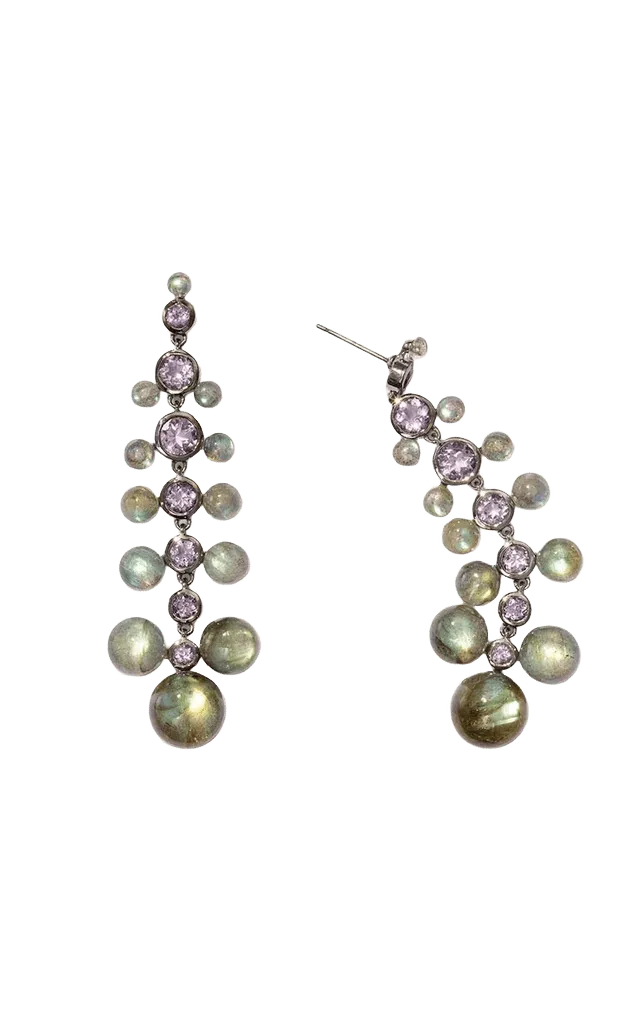 Dew Drop Sterling Silver Labradorite Earrings