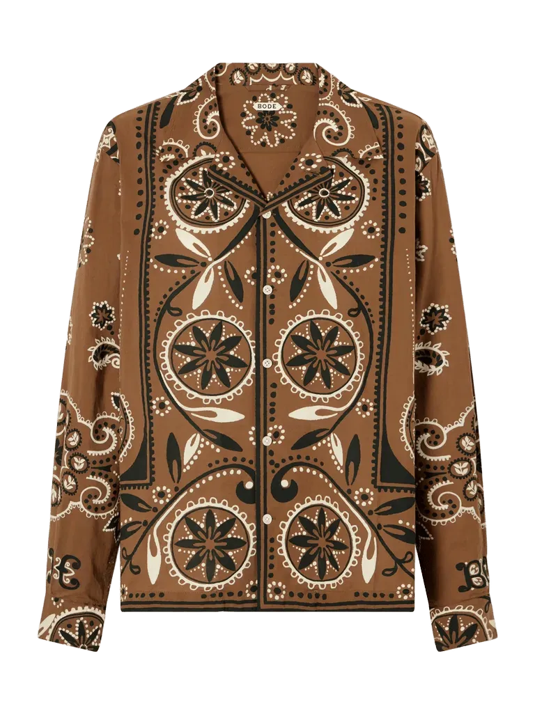 Bandana paisley-print cotton shirt