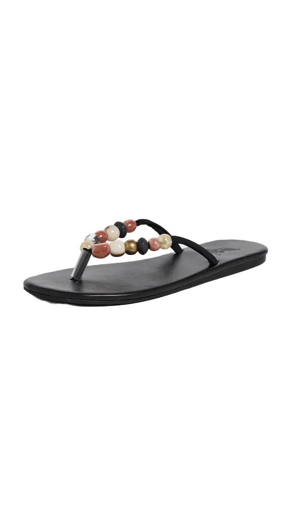 Ancient Greek Sandals Saionara Bead Flip Flops
