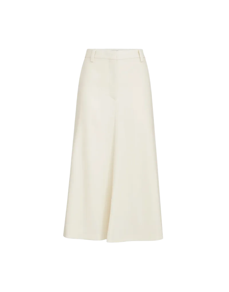Gabardine flute skirt with monili