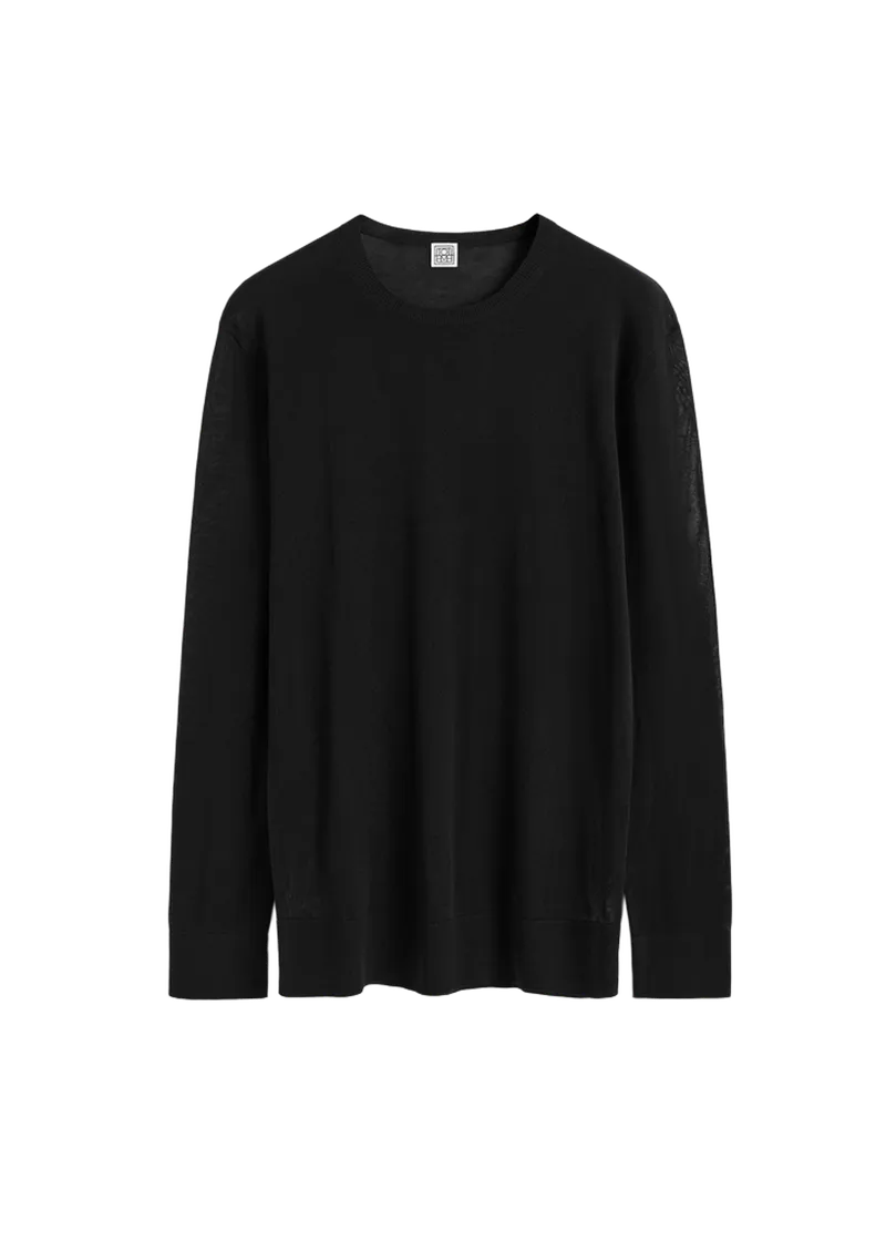 Long-sleeve tee knit black