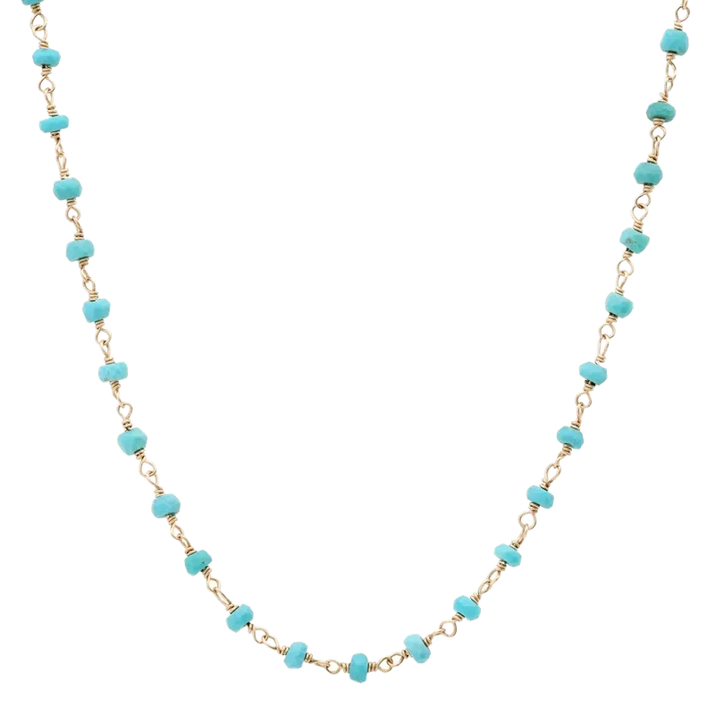 Turquoise Wire Wrapped Necklace