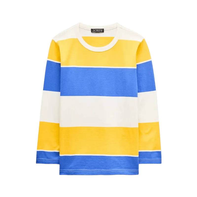 Boyfriend jersey ballet-sleeve top in stripe