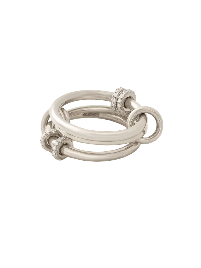 Jovie set of three sterling silver diamond rings