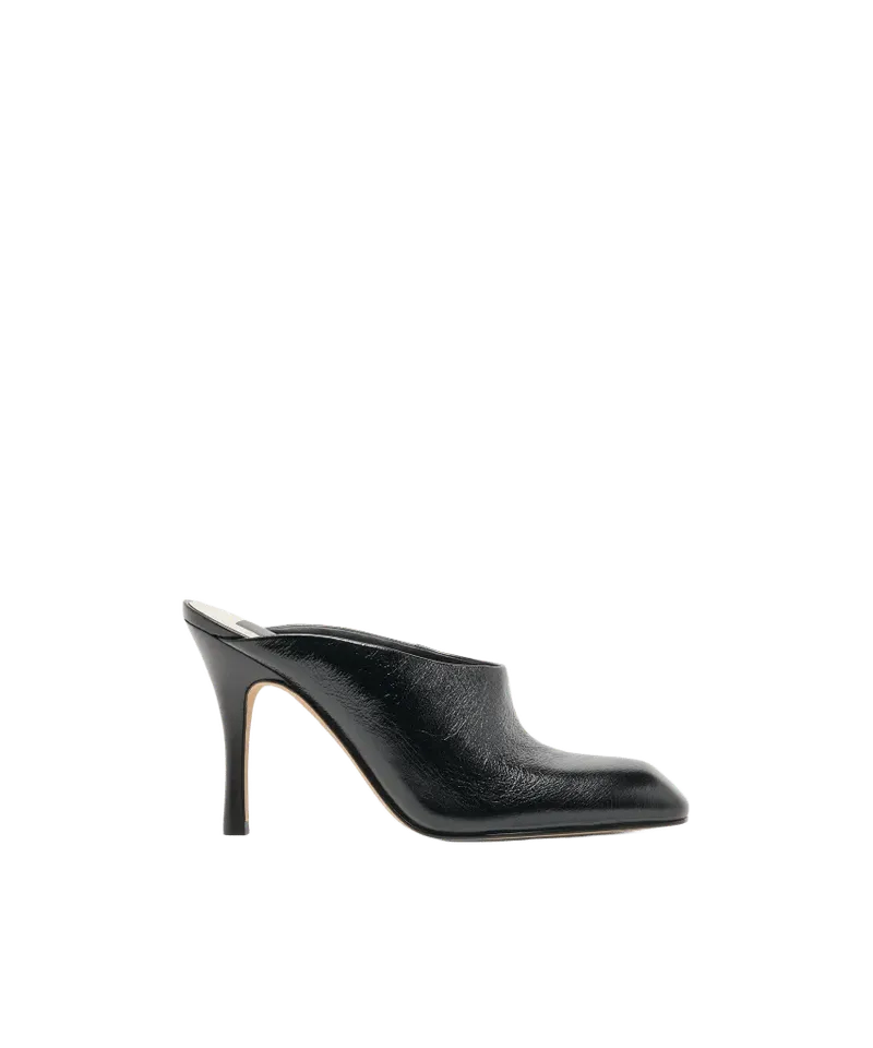 PRYZE MULES BLACK LEATHER