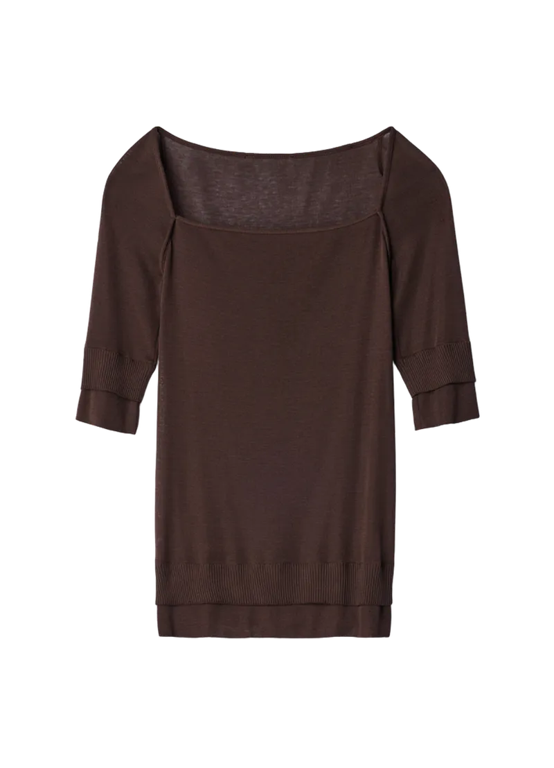 3/4 SLEEVES TOP IN VISCOSE SILK
