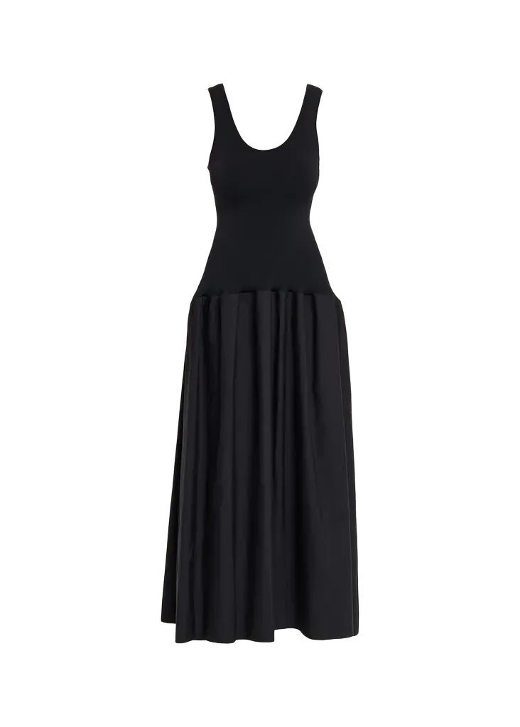 FForme Marina Sleeveless Cotton-Silk Flared Midi Dress