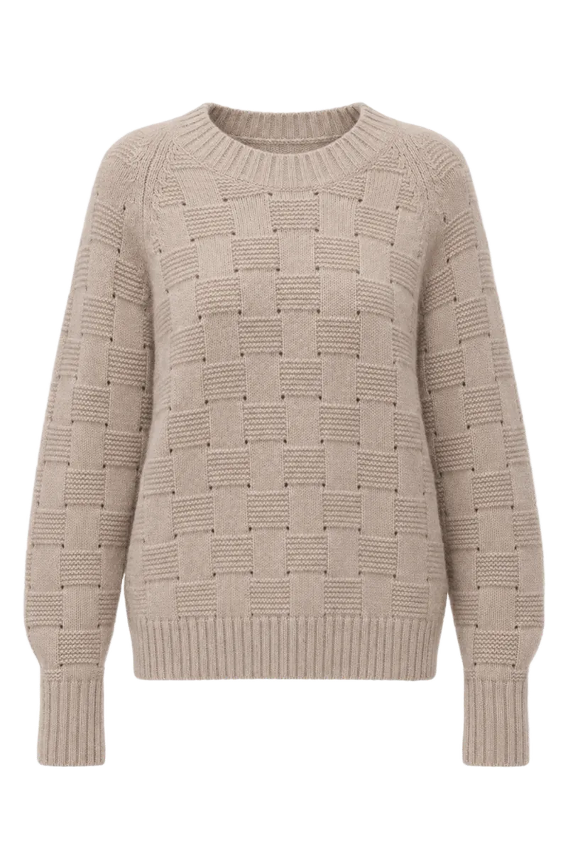 Cashmere Mischung Pullover in Beige